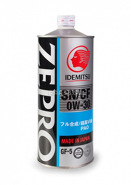 3615001 IDEMITSU Моторное масло Idemitsu ZEPRO TOURING PRO SN/CF 0W-30 1л