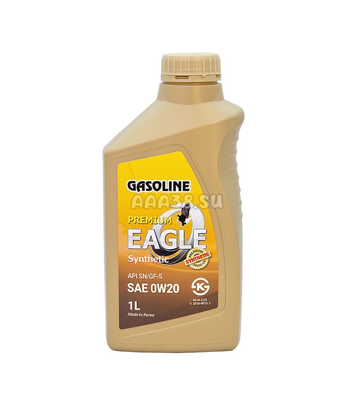 EGS02001 EAGLE Моторное масло Eagle PREMIUM Gasoline 100% SYNTHETIC 0W-20 1л