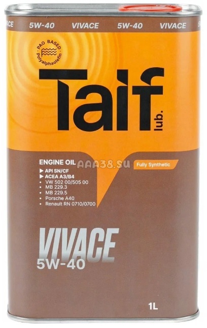 211025 TAIF Моторное масло TAIF VIVACE 5W-40 1л